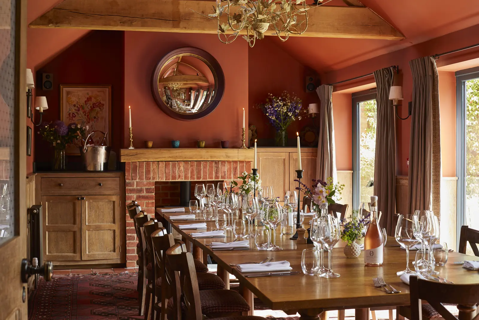 The Partridge Room laid for dinner