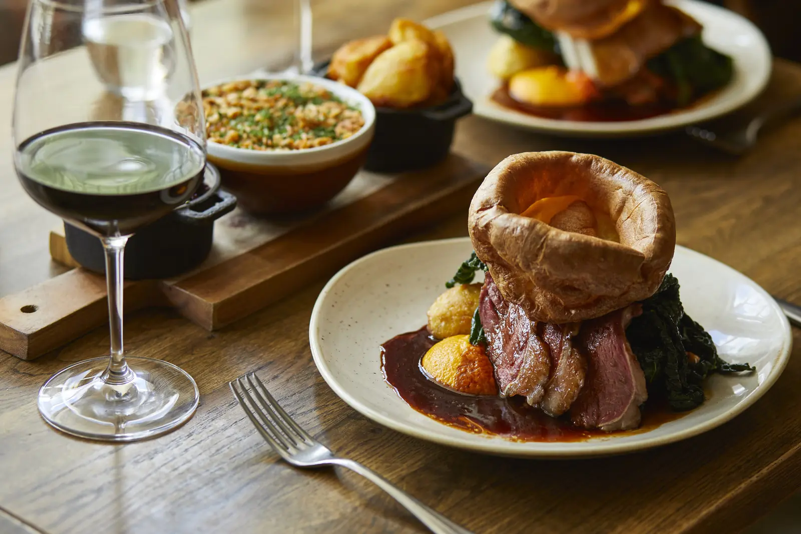 Sunday roast beef with Yorkshire pudding